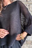 Conrad Grunge Loose Cotton Knit Black Pre order due 1 week 